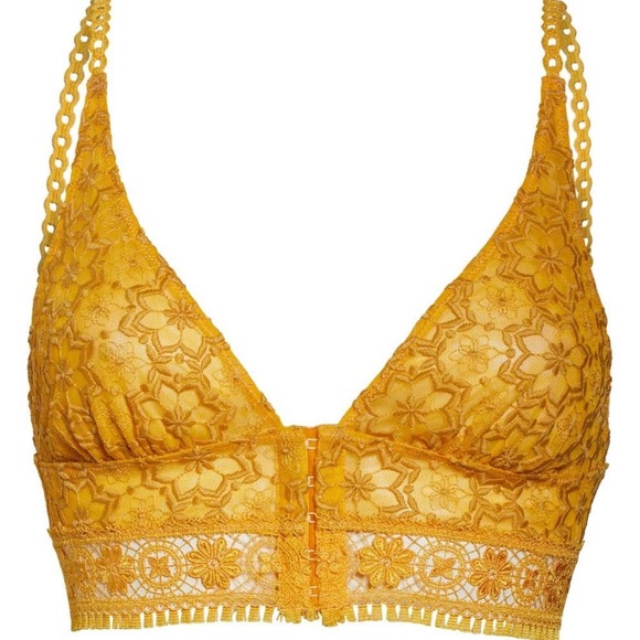 Free People Ella Soft Lace longline bralette S - Picture 2 of 8